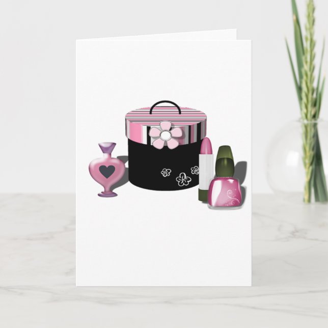 Cartão Make Up Cosmetics Girl (Frente)