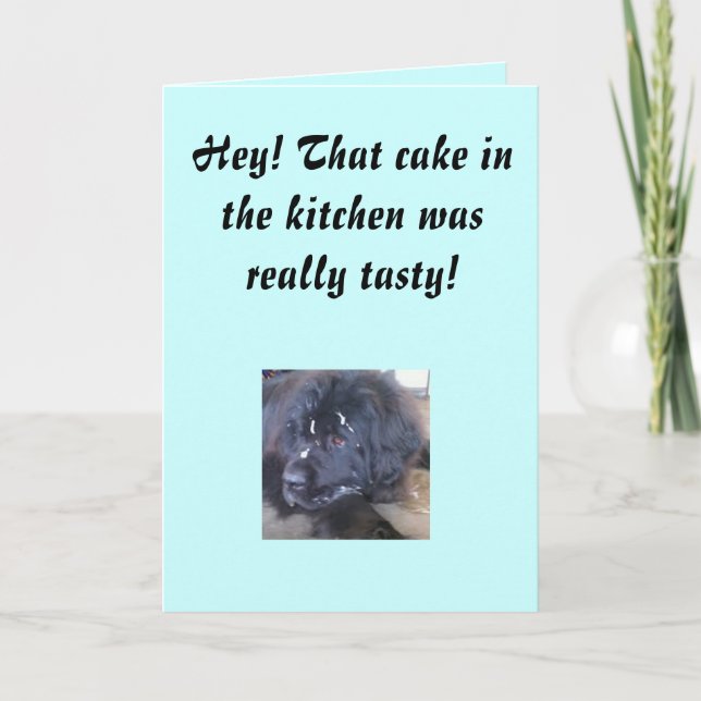 Cartão Mal-entendido do bolo de aniversário (Frente)