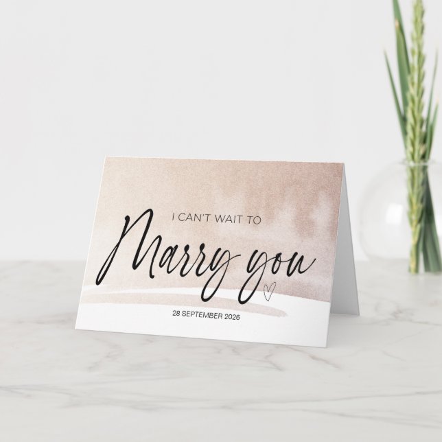 Cartão Mal posso esperar para Casado-te a noiva de casame (Frente)