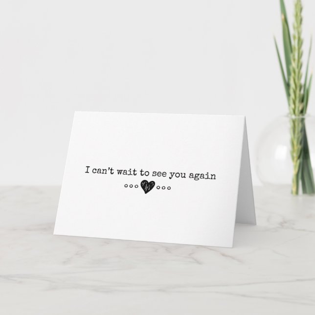 Cartão Mal posso esperar para te ver de novo (Frente)