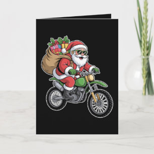 Cartão Mala de passeio de Natal da motocicleta do Papai N