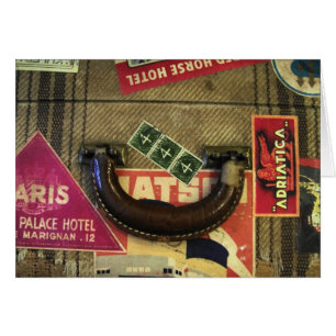 Cartão Mala de viagem do vintage