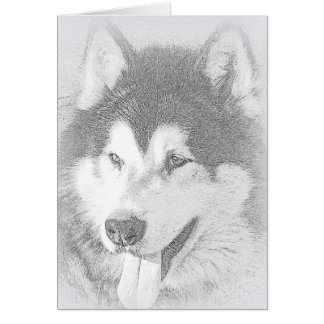 Cartão Malamute do Alasca