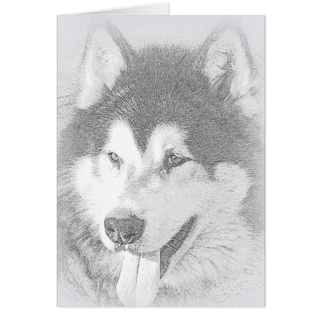 Cartão Malamute do Alasca (Frente)