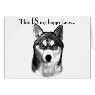 Cartão Malamute Happy Face