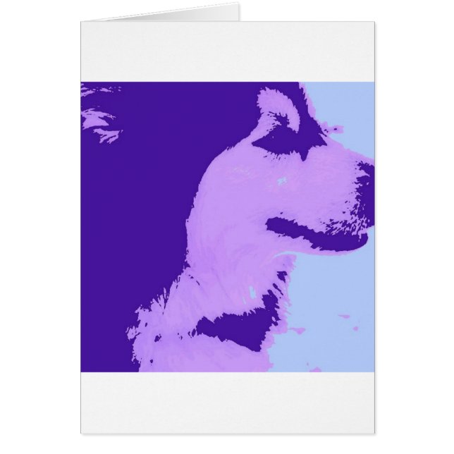 Cartão Malamute Pop Art Roxo (Frente)