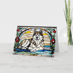 Cartão Malamute StainGlass