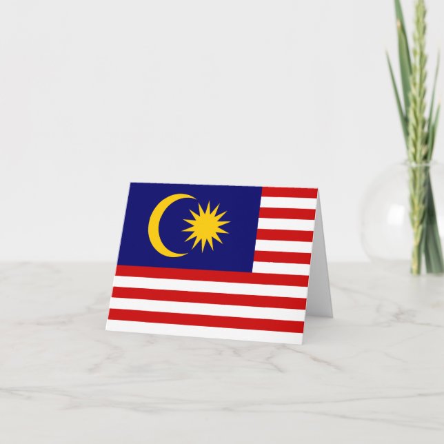 Cartão Malaysia Flag (Frente)