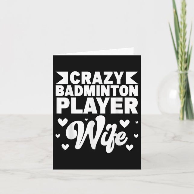 Cartão Maldito Badminton Player Wife Shuttle (Frente)
