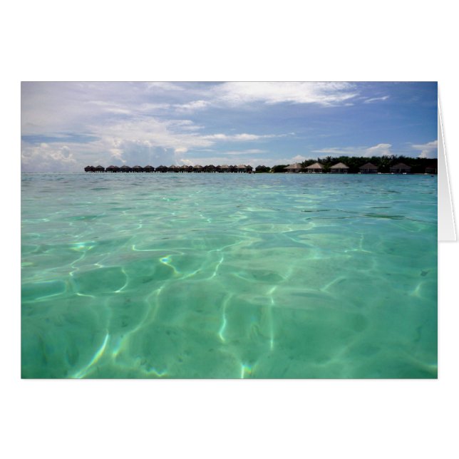 Cartão maldivas cristalinas (Frente Horizontal)