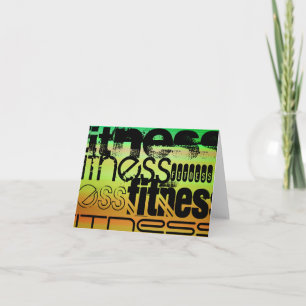 Cartão Malhação; Verde, alaranjado vibrantes, & amarelo