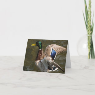 Cartão mallard duck about to fly Note Card