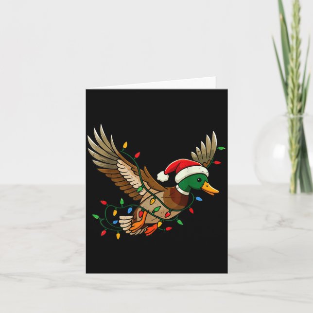 Cartão Mallard Duck Light Christmas Hunting Pajama Toddle (Frente)