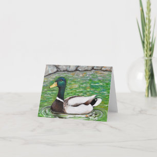 Cartão Mallard Duck Painting