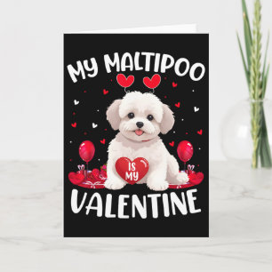 Cartão Maltipoo é meu namorado de coração Maltipoo Coraçã