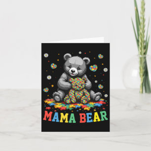 Cartão Mama Bear Autismo Mamãe Avó Autismo Sensibilização
