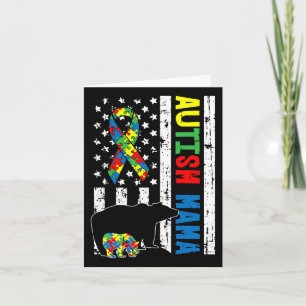 Cartão Mama Bear Correspondendo Autismo Familiar Oferece