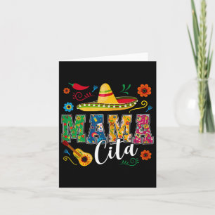 Cartão Mama Cita Cinco De Mayo Sombrero Mexicano Guitarra