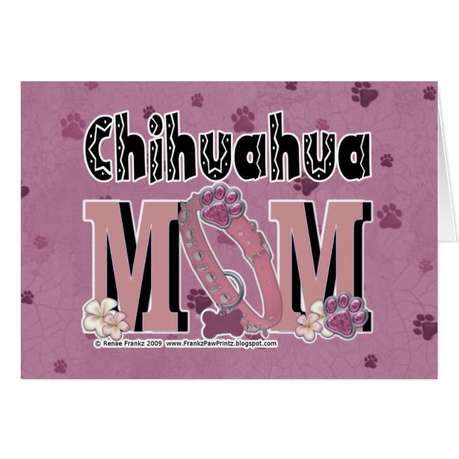 Cartão MAMÃ da chihuahua (Frente Horizontal)