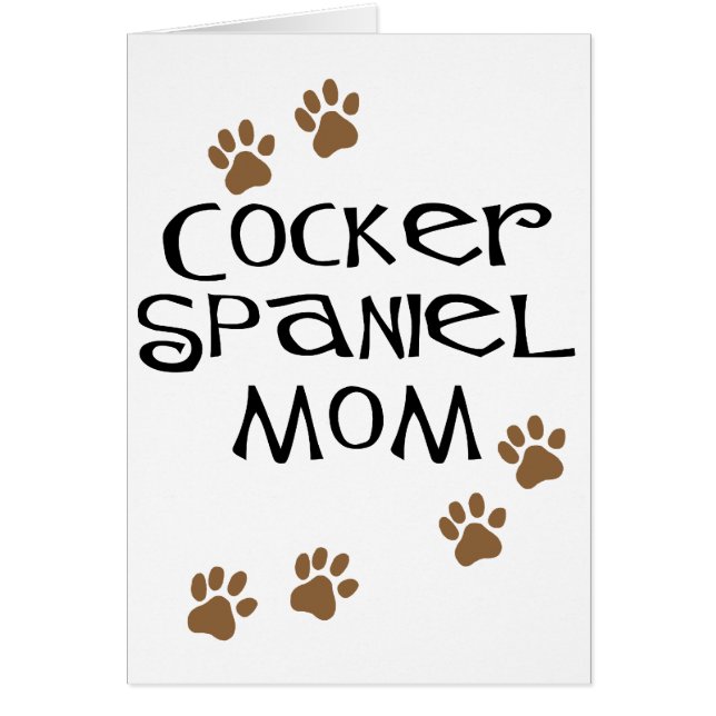 Cartão Mamã de cocker spaniel para mães do cão (Frente)