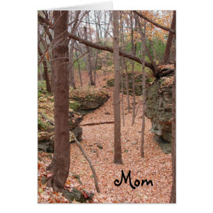 Cartão Mamã do aniversário do ~ do outono