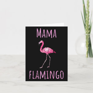Cartão Mama flamingo tropical verão animal aquarela