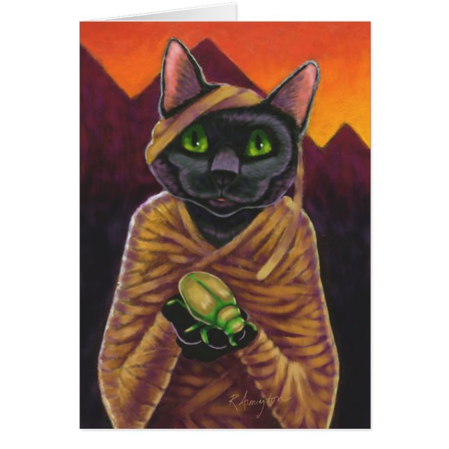 Cartão Mamã Gata Negra (Frente)