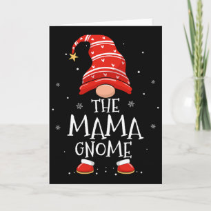Cartão Mama Gnome Natal Família Correspondência Funny Nat