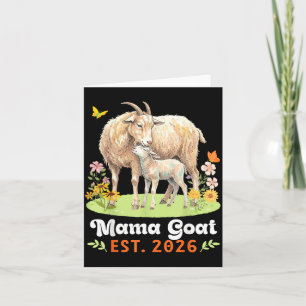 Cartão Mama Goat Est 2026 Jornada da Maternidade Nova Mãe