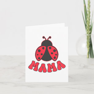 Cartão Mama Ladybug Menina Primeiro Aniversário Família C