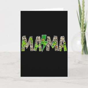Cartão Mama Leopardo Retro Mãe Babá Avó Dia das Mães