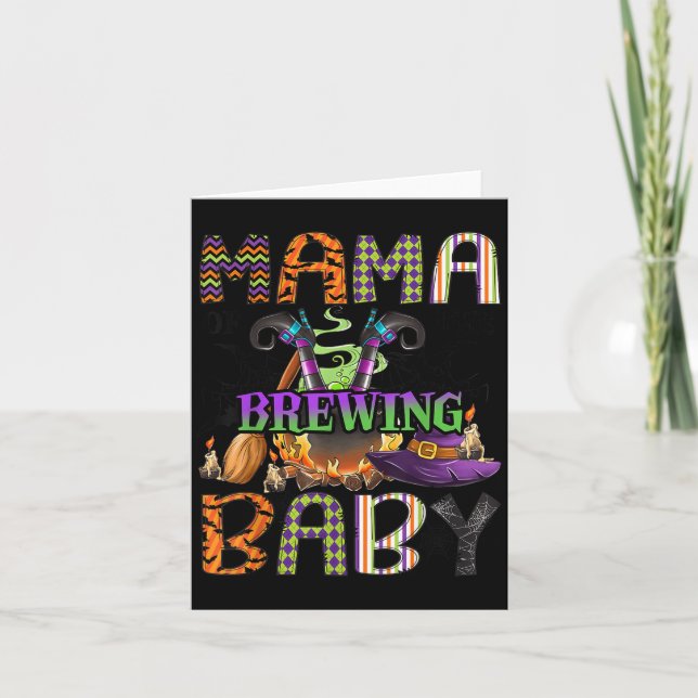 Cartão Mama Of Brewing Baby Halloween One Soky Mama  (Frente)