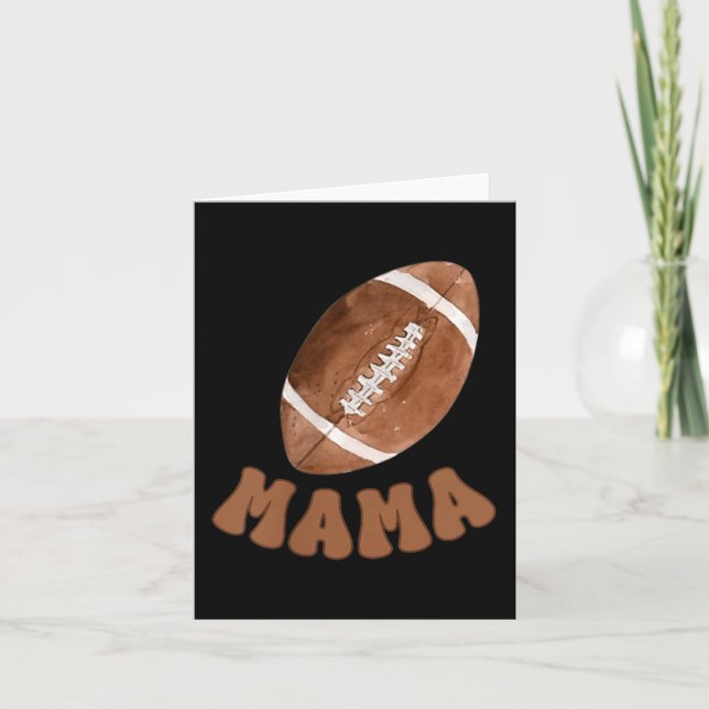 Cartão Mama Of The 1 Year Old Football First Birthday Boy (Frente)