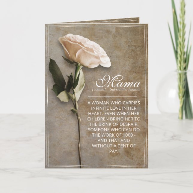 Cartão Mama - simplesmente insubstituível - vintage (Frente)