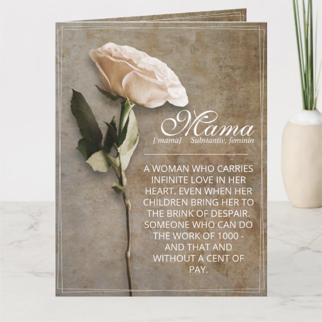 Cartão Mama - simplesmente insubstituível - vintage (Frente)