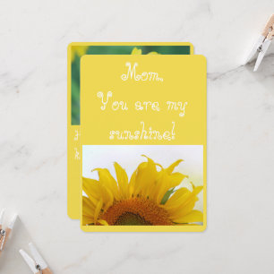 Cartão Mamã, você é minha luz do sol!