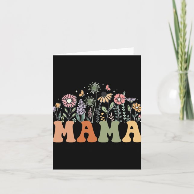 Cartão Mama Wildflower Floral Birthday Baby Shower New Ma (Frente)