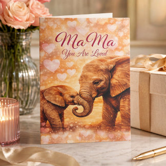 Cartão Mama You Are Loved Elephant Mother’s Day Card 