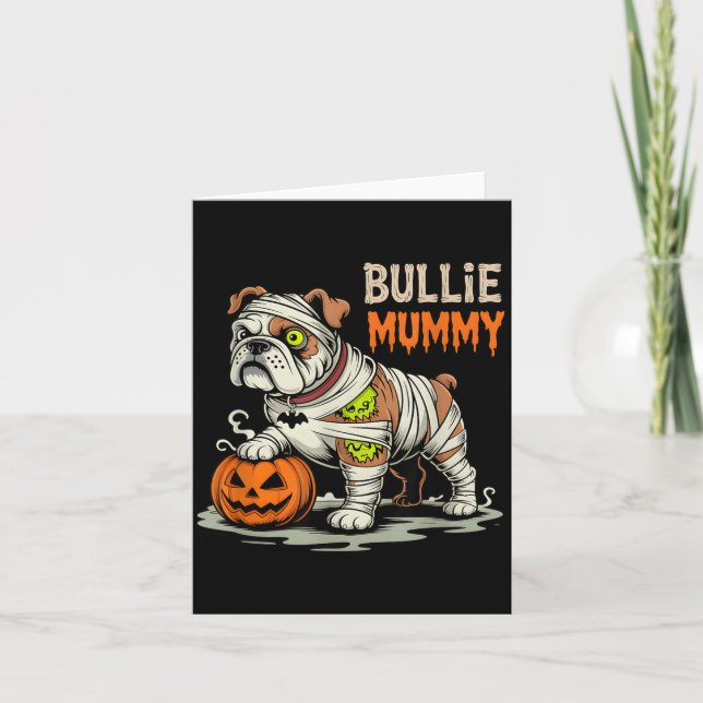 Cartão Mamãe Bulldog de Halloween (Frente)