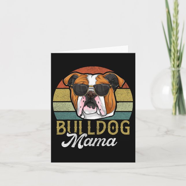 Cartão Mamãe Cachorro Bulldog Francês  (Frente)