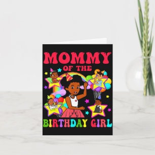 Cartão Mamãe da aniversariante boneca rosa gracie família