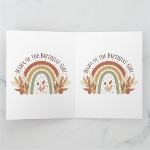 Cartão Mamãe da Menina que Faz Aniversário Boho Aniversár