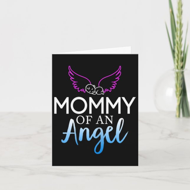 Cartão Mamãe De Anjo Side Mês De Consciência (Frente)