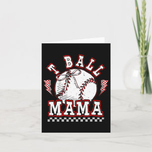 Cartão Mamãe de T-ball Dia de Jogo de Beisebol Mãe de Sof
