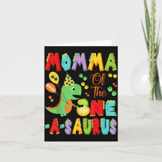 Cartão Mamãe do Menino de Um Aninho One-A-Saurus