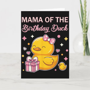 Cartão Mamãe do Pato de Aniversário Festa de Natal Anime