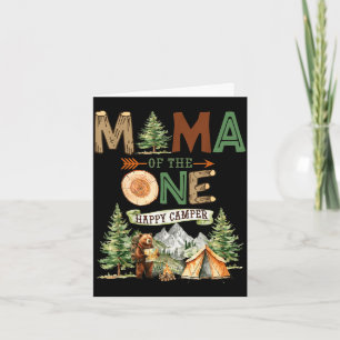 Cartão Mamãe do único acampante feliz aniversário de 1 an
