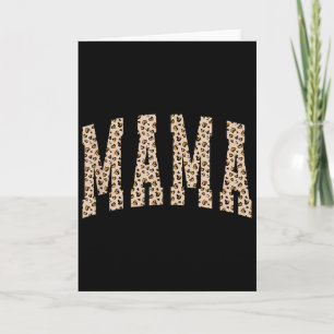 Cartão Mamãe Leopardo, Mamãe Coração Retro, Presente Para