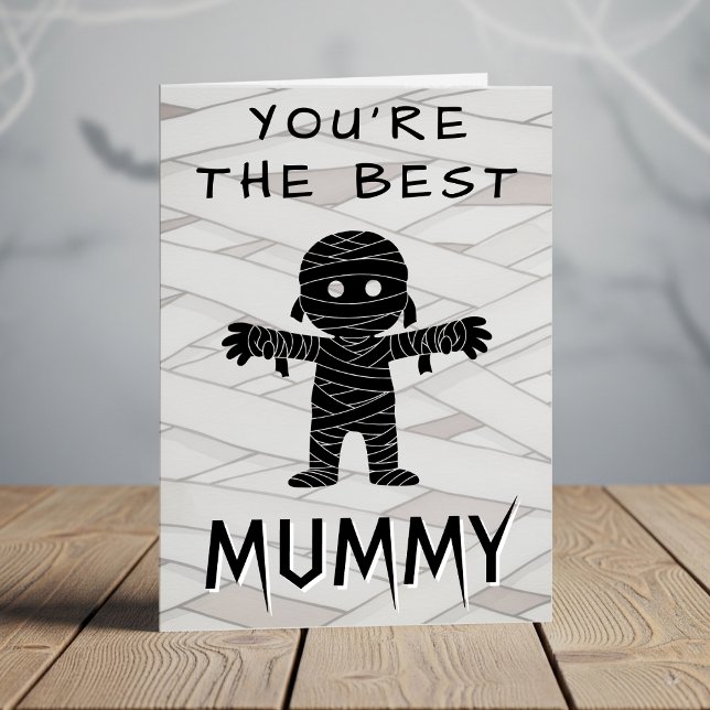 Cartão Mamãe Melhor Mãe No Aniversário Do Dia Das Bruxas (Mummy Best Mom Ever Halloween Birthday Card
)
