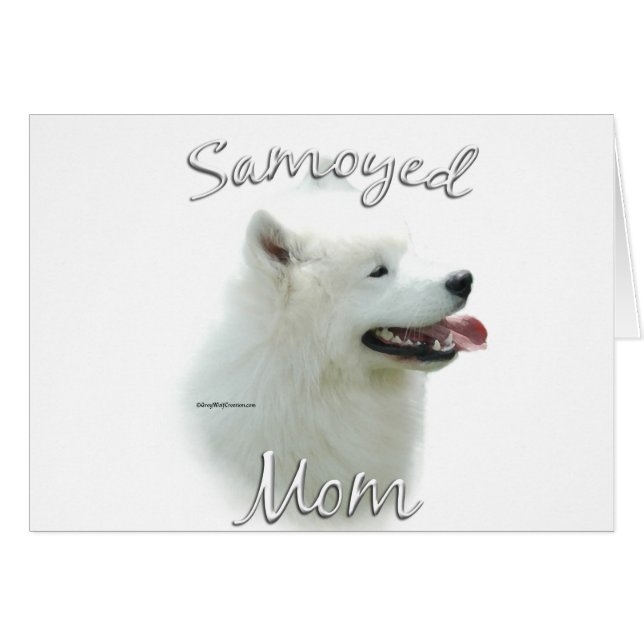 Cartão Mamãe Samoyed 2 (Frente Horizontal)